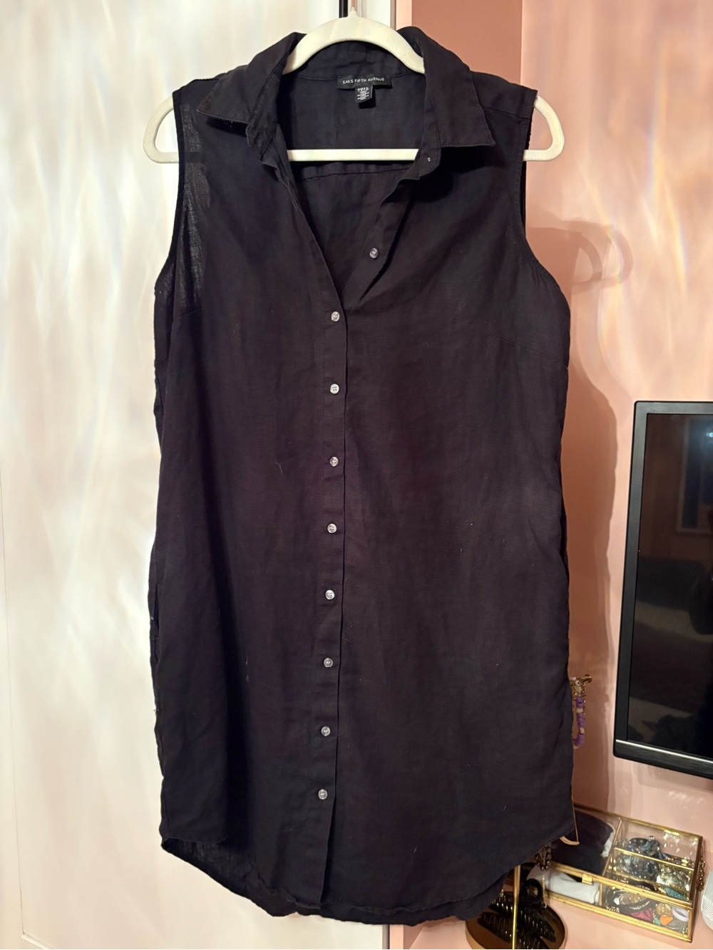 Saks Fifth Avenue 100% Linen Tunic Dress